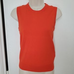 J. Crew Jackie Shell in Orange vest sweate…